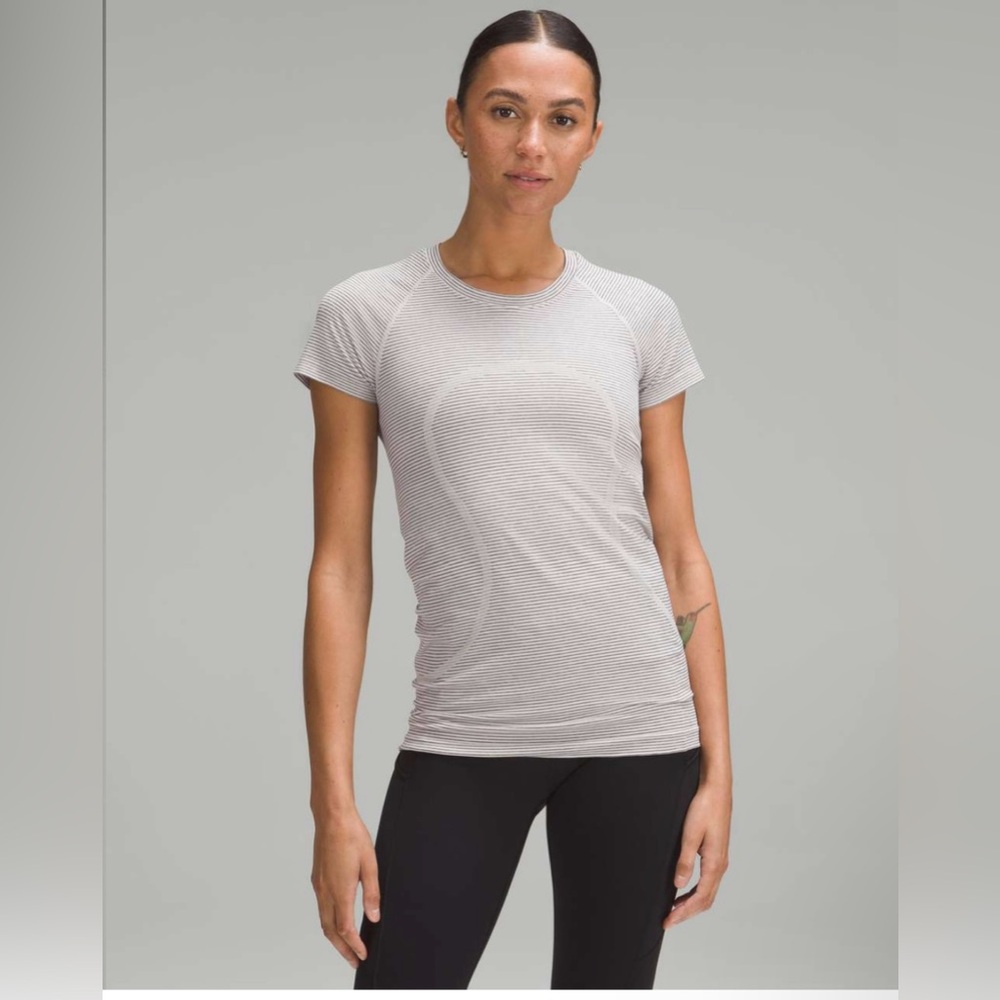 NWT Striped Swiftly Tech Short Sleeve